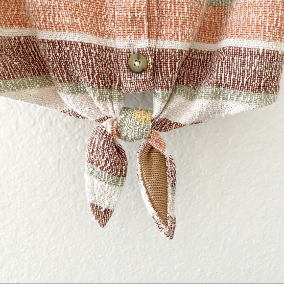 Madewell | Texture & Thread Striped Tie Front Tank - Picture 4 of 7